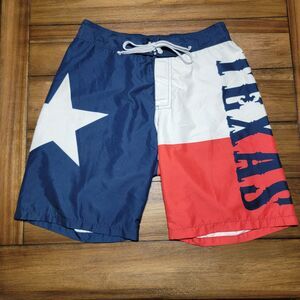 World Calhoun Swim Trunks Texas Flag "Texas" - Size Large